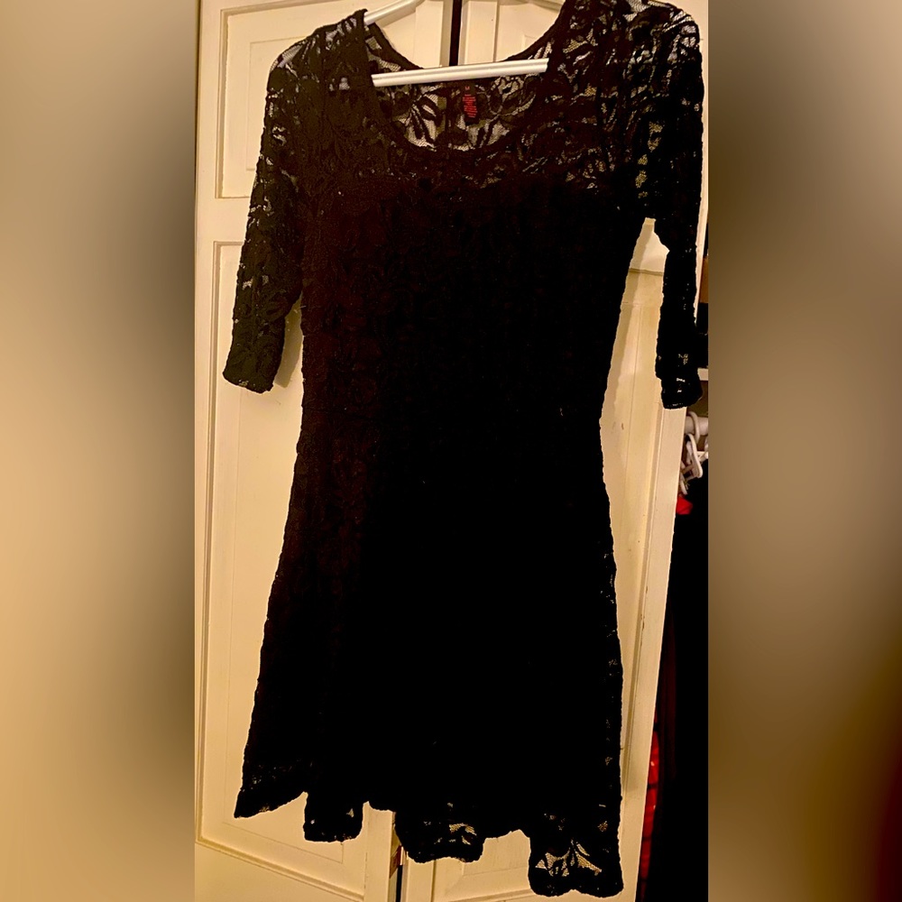 Material Girl Black Lace Dress